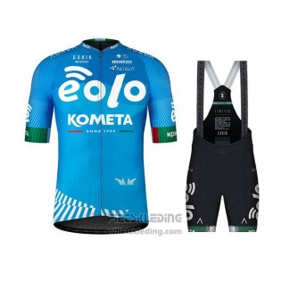 2021 Fietskleding Eolo Kometa Blauw Korte Mouwen en Koersbroek