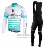 Fietskleding Bianchi Milano Nalles Lichtblauw Wit Lange Mouwen en Koersbroek