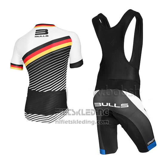 2015 Fietskleding Bulls Wit en Zwart Korte Mouwen en Koersbroek