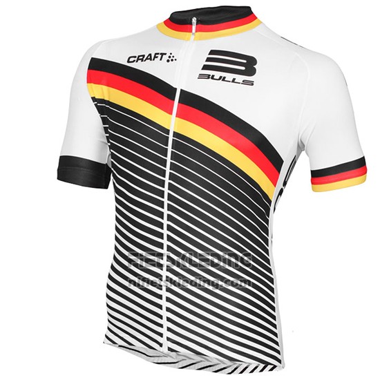 2015 Fietskleding Bulls Wit en Zwart Korte Mouwen en Koersbroek