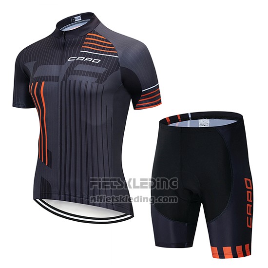 2018 Fietskleding Capo Zwart Grijs Oranje Korte Mouwen en Koersbroek