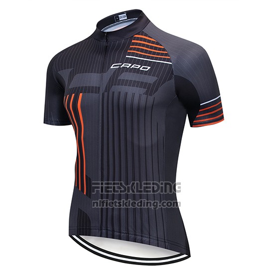 2018 Fietskleding Capo Zwart Grijs Oranje Korte Mouwen en Koersbroek