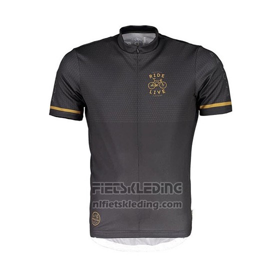 2018 Fietskleding Maloja PushbikersM Zwart Geel Korte Mouwen en Koersbroek