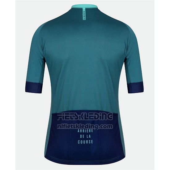 2018 Fietskleding Tete DE La Course Groen Blauw Korte Mouwen en Koersbroek