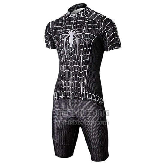 2019 Fietskleding Marvel Heros Spider Man Zwart Korte Mouwen en Koersbroek
