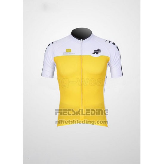 2011 Fietskleding Assos Wit en Geel Korte Mouwen en Koersbroek