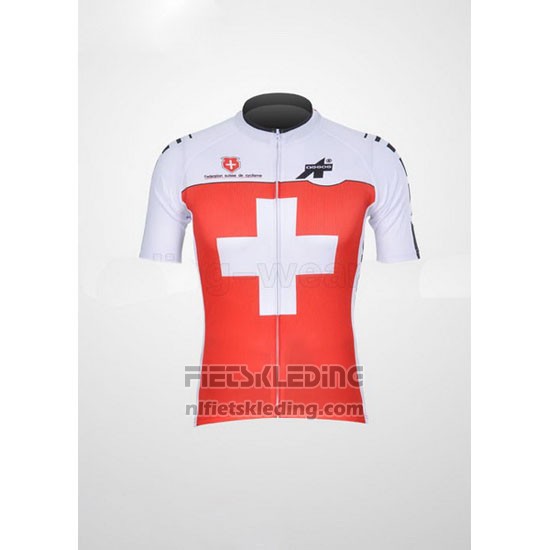 2011 Fietskleding Assos Wit en Rood Korte Mouwen en Koersbroek