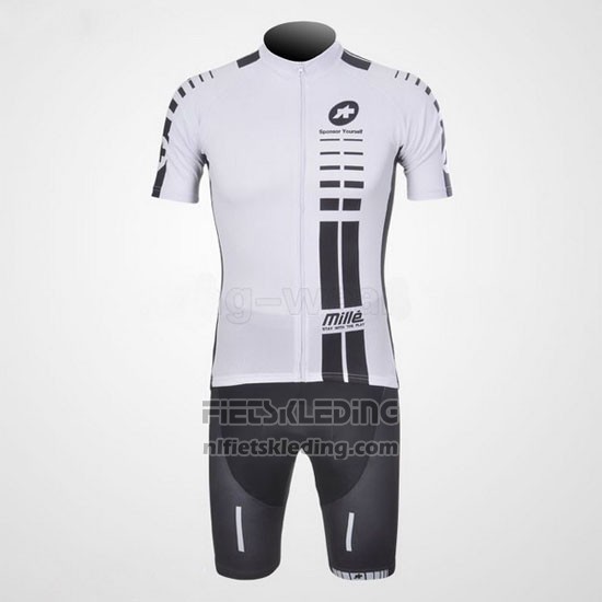 2011 Fietskleding Assos Wit en Zwart Korte Mouwen en Koersbroek