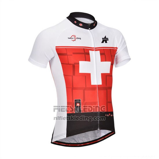 2014 Fietskleding Assos Wit en Rood Korte Mouwen en Koersbroek