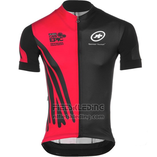 2016 Fietskleding Assos Rood en Zwart Korte Mouwen en Koersbroek