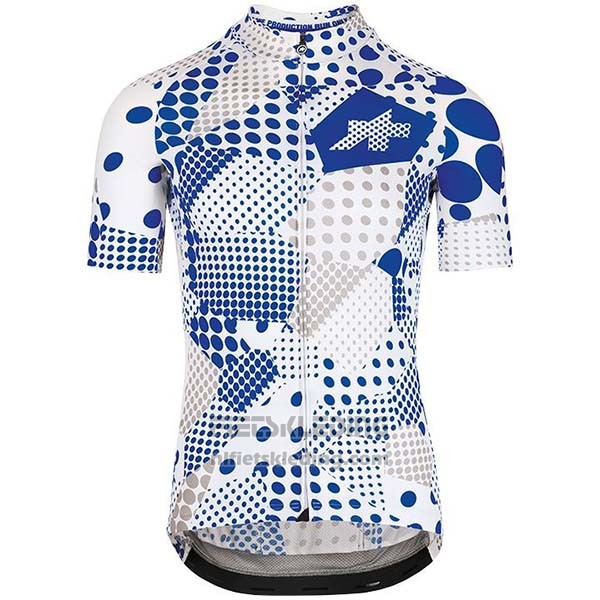 2020 Fietskleding Assos Erlkoenig Blauw Wit Korte Mouwen en Koersbroek
