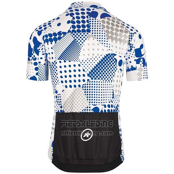 2020 Fietskleding Assos Erlkoenig Blauw Wit Korte Mouwen en Koersbroek