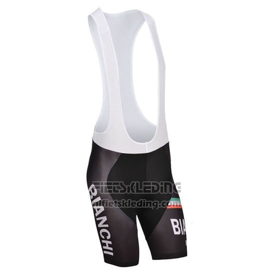 2014 Fietskleding Bianchi Zwart en Blauw Korte Mouwen en Koersbroek
