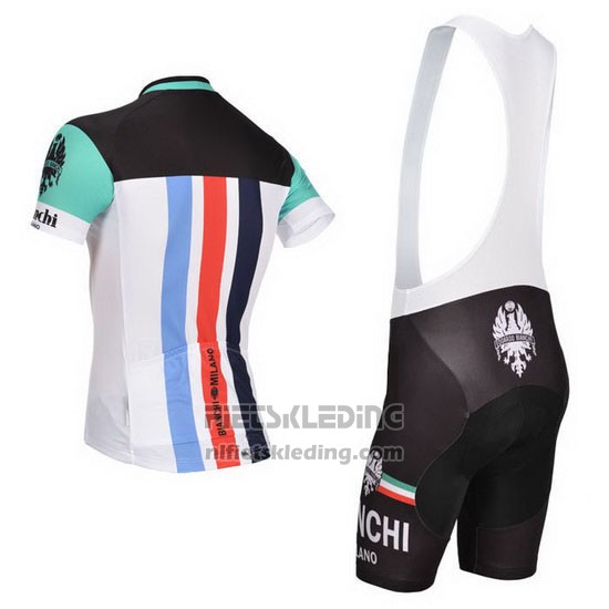 2014 Fietskleding Bianchi Zwart en Wit Korte Mouwen en Koersbroek