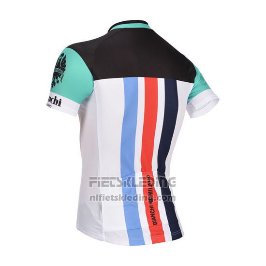 2014 Fietskleding Bianchi Zwart en Wit Korte Mouwen en Koersbroek