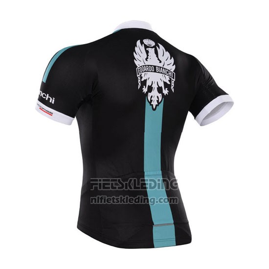 2015 Fietskleding Bardiani Zwart en Blauw Korte Mouwen en Koersbroek