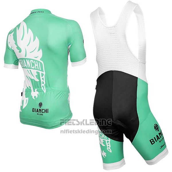 2016 Fietskleding Bianchi Groen en Wit Korte Mouwen en Koersbroek