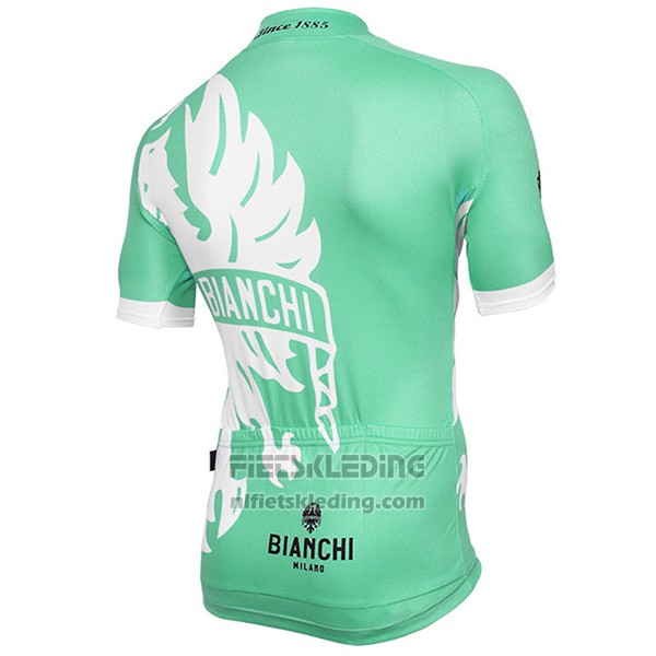 2016 Fietskleding Bianchi Groen en Wit Korte Mouwen en Koersbroek