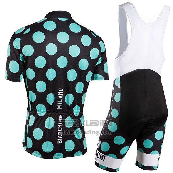 2016 Fietskleding Bianchi Groen en Zwart Korte Mouwen en Koersbroek