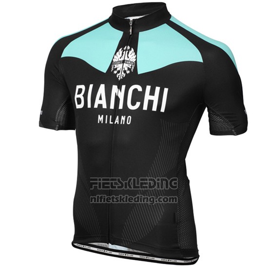 2016 Fietskleding Bianchi Lichtblauw en Geel Korte Mouwen en Koersbroek