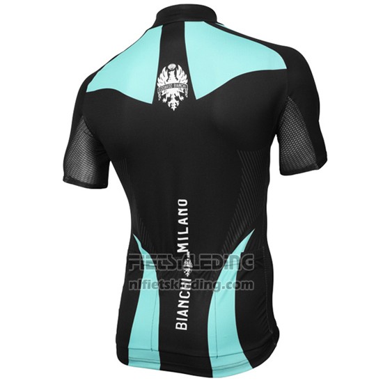 2016 Fietskleding Bianchi Lichtblauw en Geel Korte Mouwen en Koersbroek