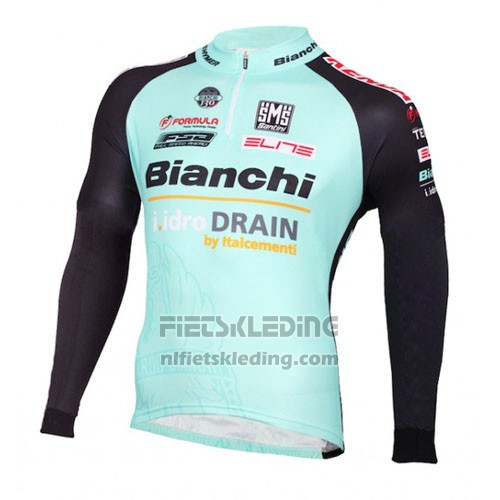 2016 Fietskleding Bianchi Mtb Ml Zwart en Groen Lange Mouwen en Koersbroek