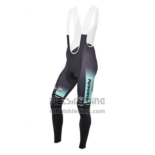 2016 Fietskleding Bianchi Mtb Ml Zwart en Groen Lange Mouwen en Koersbroek