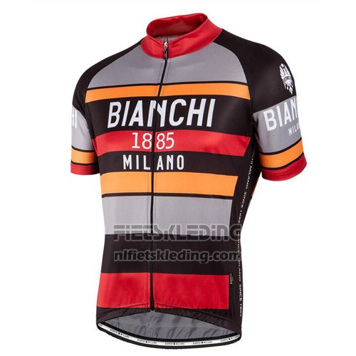 2016 Fietskleding Bianchi Rood en Oranje Korte Mouwen en Koersbroek