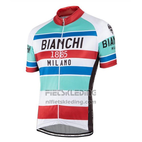 2016 Fietskleding Bianchi Rood en Wit Korte Mouwen en Koersbroek