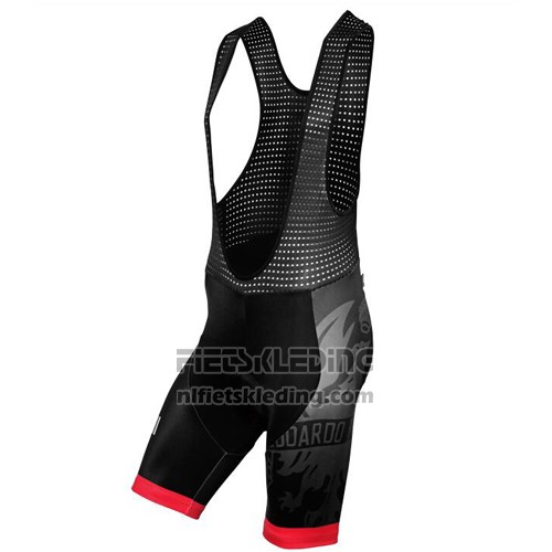 2016 Fietskleding Bianchi Rood en Zwart Korte Mouwen en Koersbroek