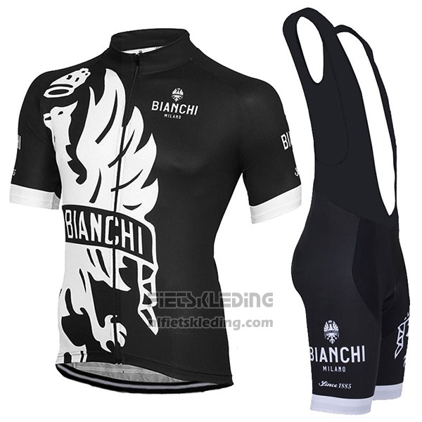 2016 Fietskleding Bianchi Wit en Zwart Korte Mouwen en Koersbroek