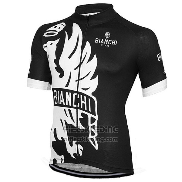 2016 Fietskleding Bianchi Wit en Zwart Korte Mouwen en Koersbroek