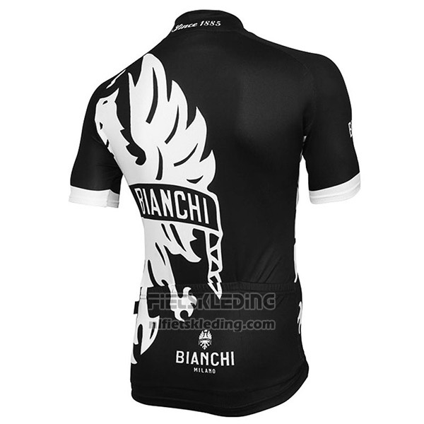 2016 Fietskleding Bianchi Wit en Zwart Korte Mouwen en Koersbroek