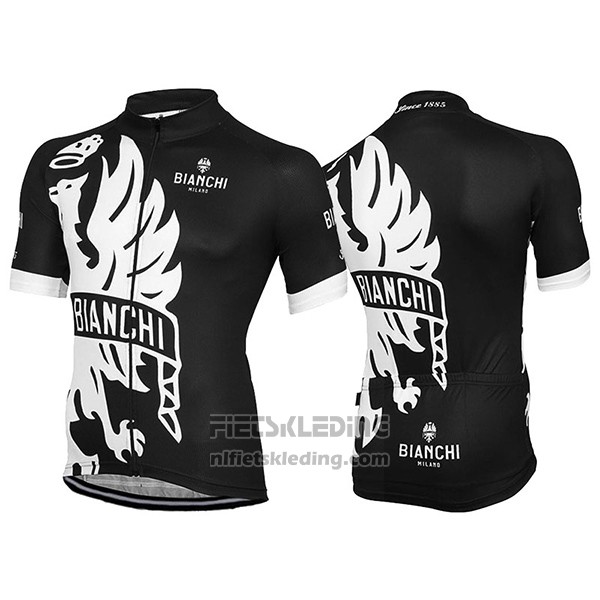 2016 Fietskleding Bianchi Wit en Zwart Korte Mouwen en Koersbroek