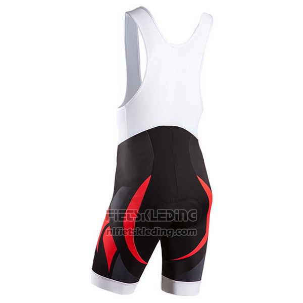 2016 Fietskleding Bianchi Zwart en Rood Korte Mouwen en Koersbroek