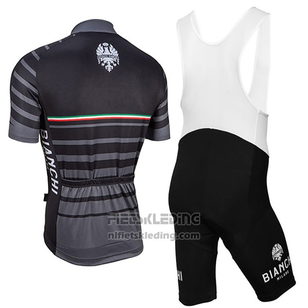 2017 Fietskleding Bianchi Milano Albatros Grijs Korte Mouwen en Koersbroek