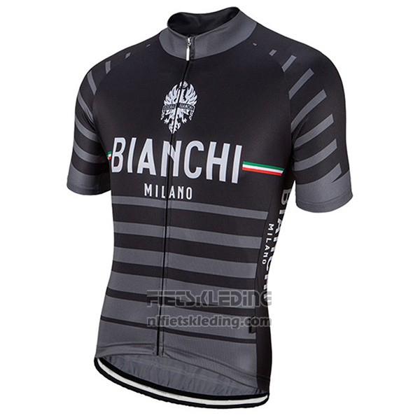 2017 Fietskleding Bianchi Milano Albatros Grijs Korte Mouwen en Koersbroek