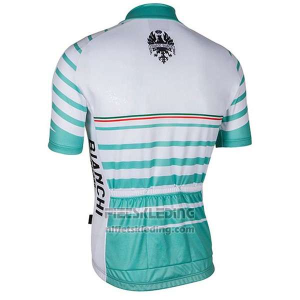 2017 Fietskleding Bianchi Milano Albatros Wit Korte Mouwen en Koersbroek