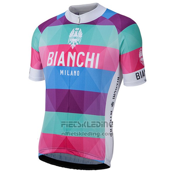 2017 Fietskleding Bianchi Milano Aviolo Rood Korte Mouwen en Koersbroek