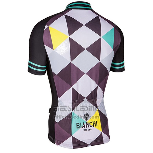 2017 Fietskleding Bianchi Milano Aviolo Zwart Korte Mouwen en Koersbroek