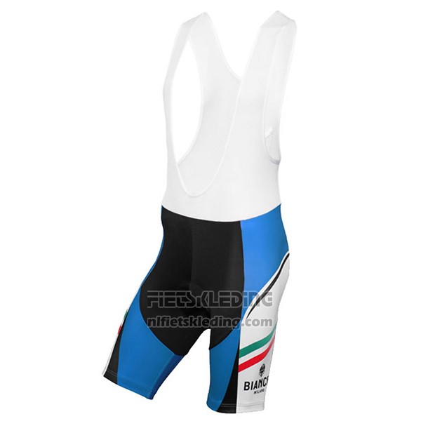 2017 Fietskleding Bianchi Milano Azuur en Wit Korte Mouwen en Koersbroek