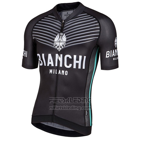 2017 Fietskleding Bianchi Milano Ceresole Zwart Korte Mouwen en Koersbroek