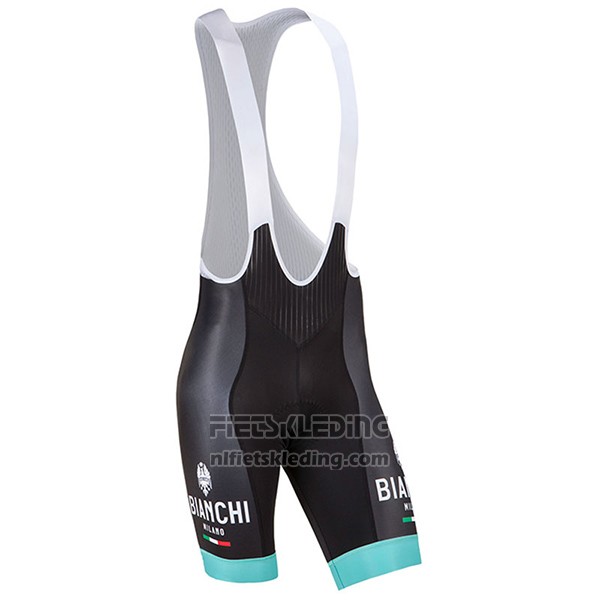 2017 Fietskleding Bianchi Milano Ceresole Zwart Korte Mouwen en Koersbroek