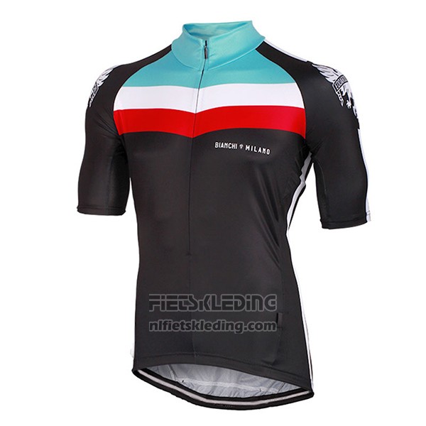 2017 Fietskleding Bianchi Milano Chorei Zwart Korte Mouwen en Koersbroek