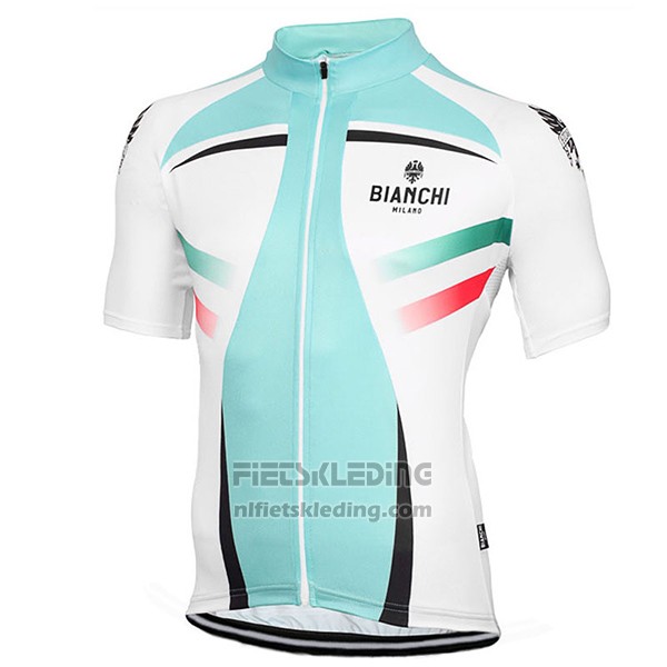2017 Fietskleding Bianchi Milano Groen en Wit Korte Mouwen en Koersbroek