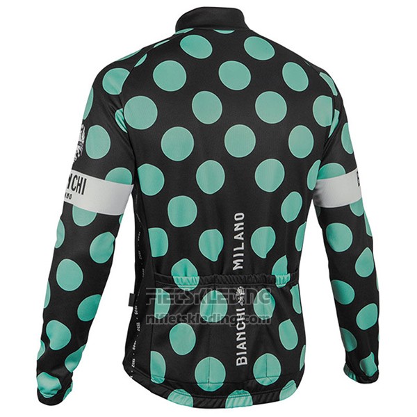 2017 Fietskleding Bianchi Milano Ml Zwart en Groen Lange Mouwen en Koersbroek