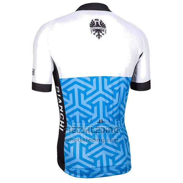 2017 Fietskleding Bianchi Milano Pontesei Blauw Korte Mouwen en Koersbroek