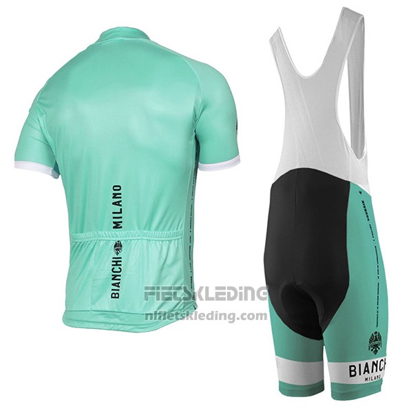 2017 Fietskleding Bianchi Milano Pride Groen Korte Mouwen en Koersbroek