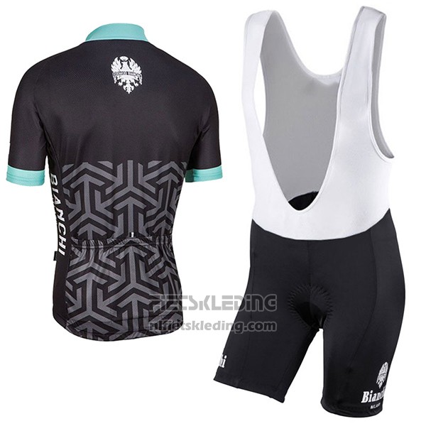 2017 Fietskleding Bianchi Milano Pride Zwart Korte Mouwen en Koersbroek