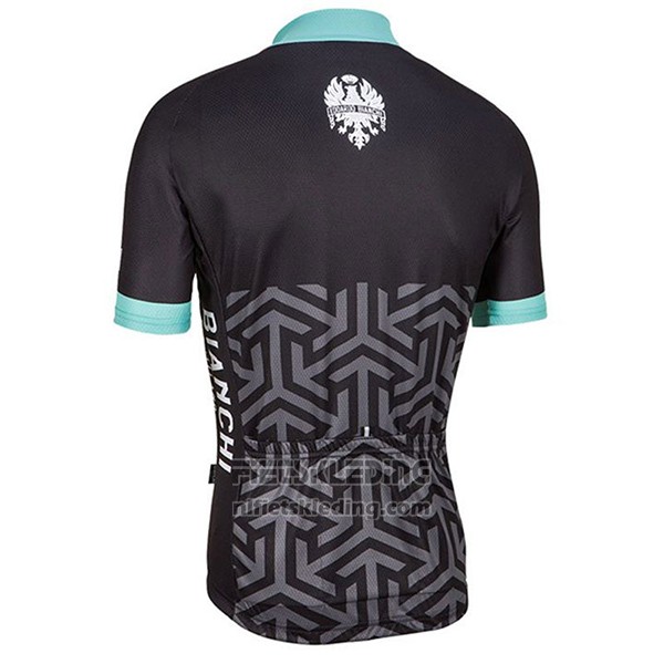 2017 Fietskleding Bianchi Milano Pride Zwart Korte Mouwen en Koersbroek
